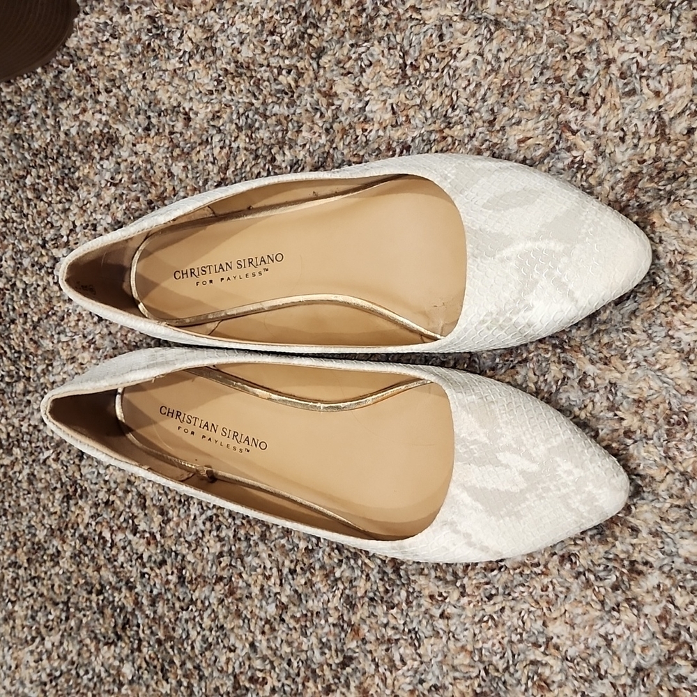 Christian Siriano for Payless Snakeskin Flats Sz 9